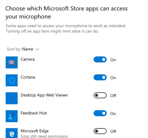 choose apps to allow